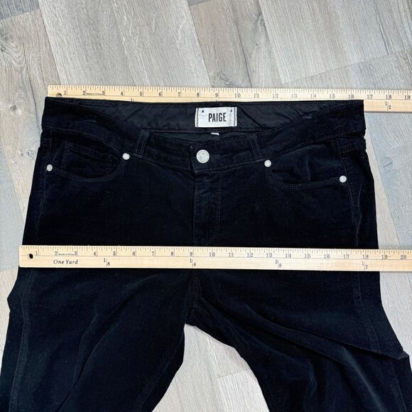 Paige Verdugo Ultra Skinny Velvet Micro Corduroy Jeans Overdye Black 30 - Picture 11 of 14